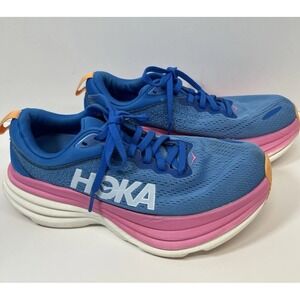 Hoka One One Sneakers Womens 6.5 B Bondi Blue Running Gym Shoes CLEAN